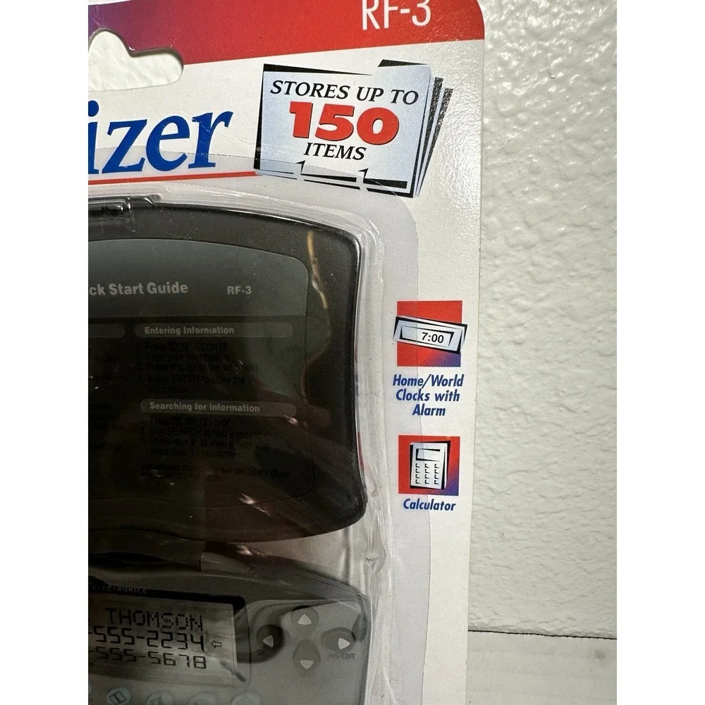 Vintage 1999 Rolodex Pocket  Organizer Clock Calculator RF-3 Storage Phone Book